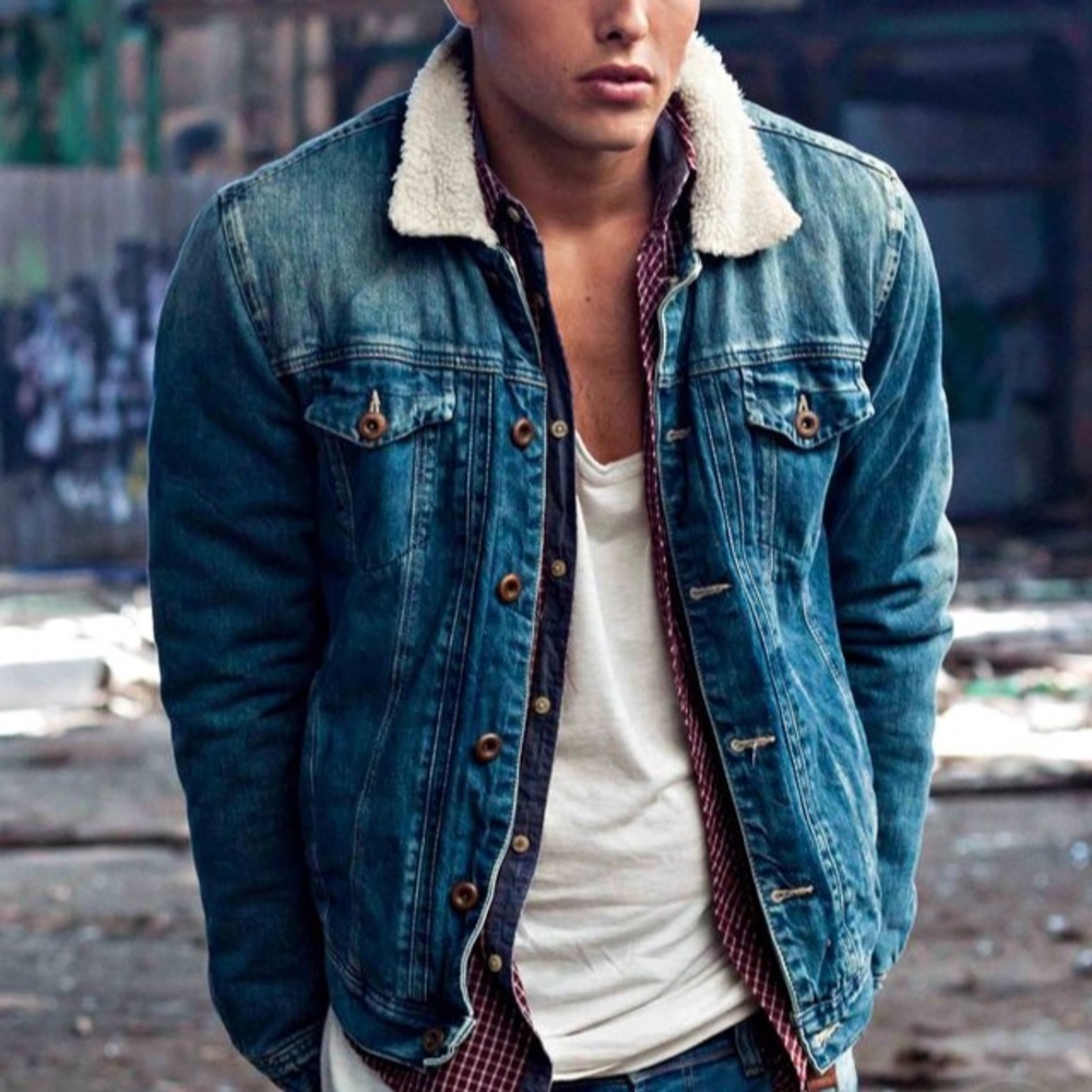Denim jacket Sherpa lined